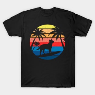 dog surf gifts cute dog surfing summer T-Shirt